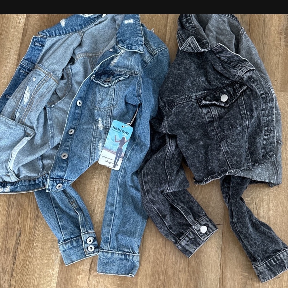 Blue and Black Denim Jackets